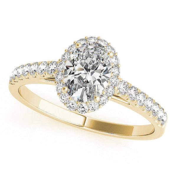 Princess Oval Halo Engagement Ring