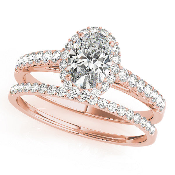 Princess Oval Halo Engagement Ring