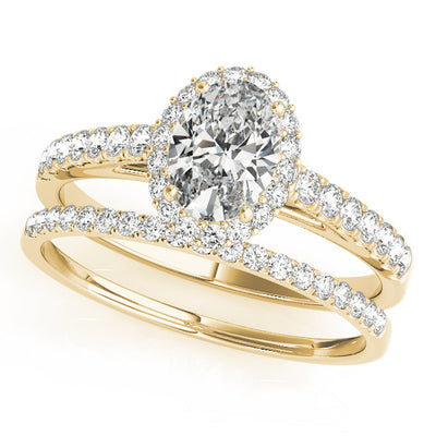 Princess Oval Halo Engagement Ring