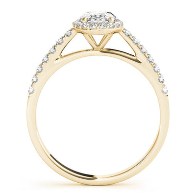 Princess Oval Halo Engagement Ring