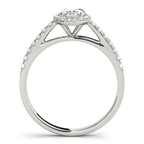 Princess Oval Halo Engagement Ring