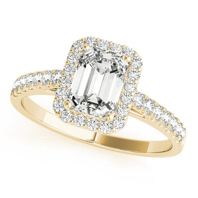 Tala Emerald Cut Halo Engagement Ring