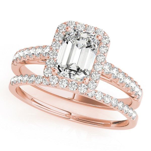 Tala Emerald Cut Halo Engagement Ring