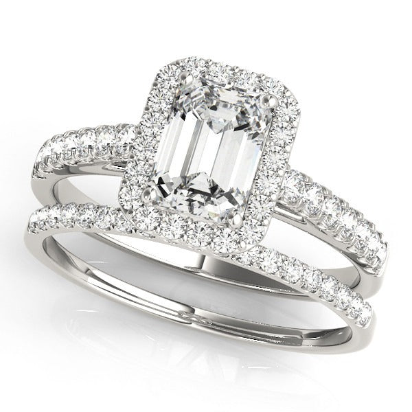 Tala Emerald Cut Halo Engagement Ring