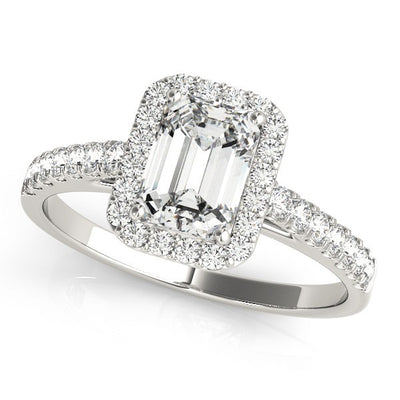 Tala Emerald Cut Halo Engagement Ring