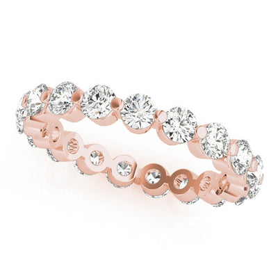 Single Shared Prong Eternity Ring