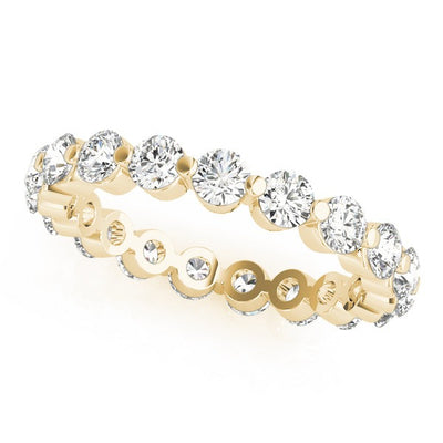 Single Shared Prong Eternity Ring