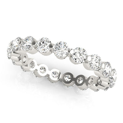 Single Shared Prong Eternity Ring