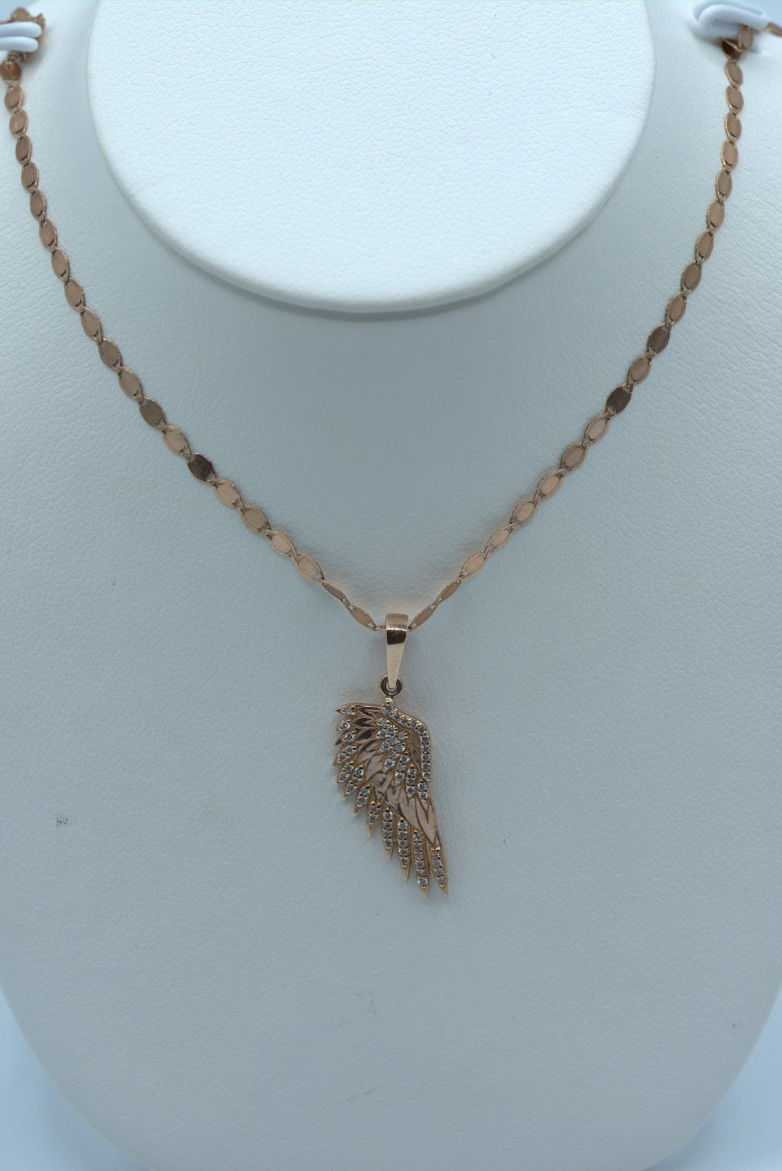 14kt Rose Gold Angel Wing Necklace