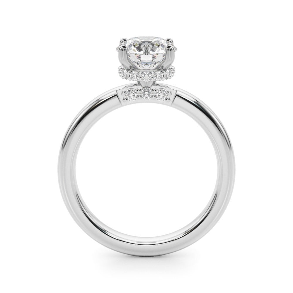 Maluma Hidden Halo Engagement Ring