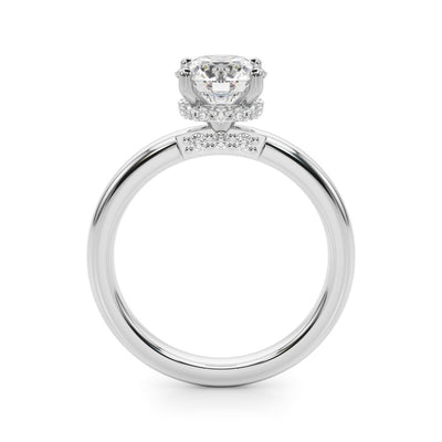 Maluma Hidden Halo Engagement Ring