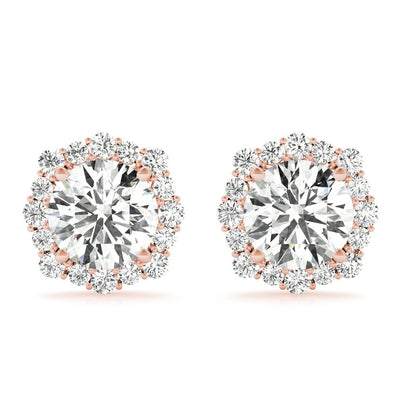 Floral Diamond Stud Earrings