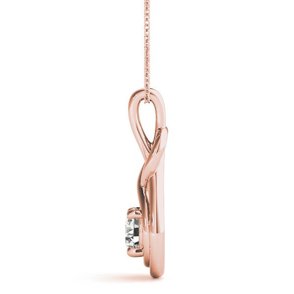 Love Knot Diamond Pendant Necklace