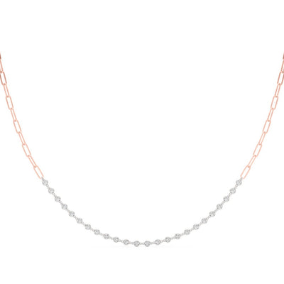 Paperclip Diamond Necklace