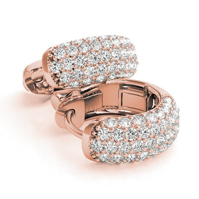 Pave Diamond Huggie Earrings