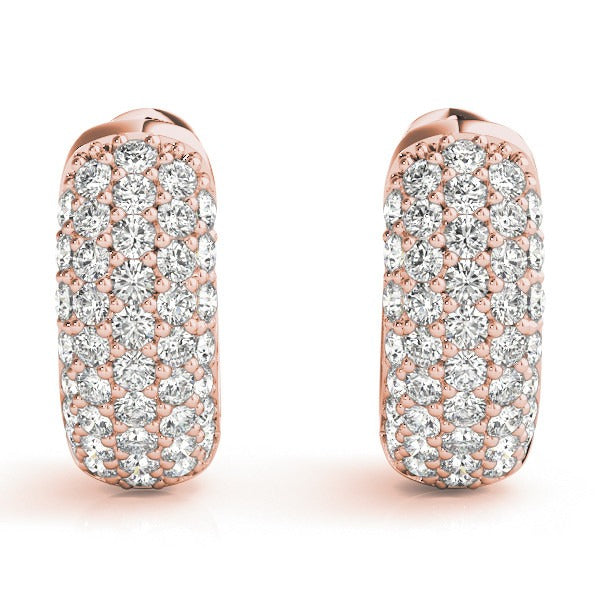 Pave Diamond Huggie Earrings