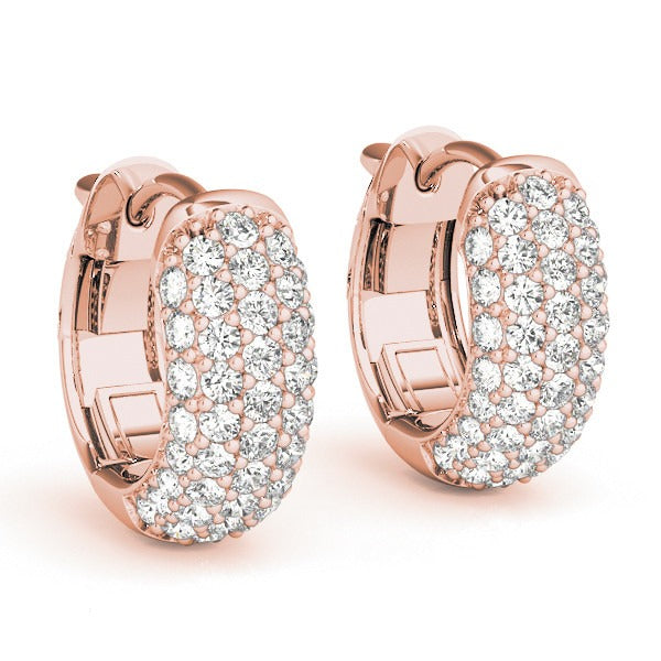 Pave Diamond Huggie Earrings