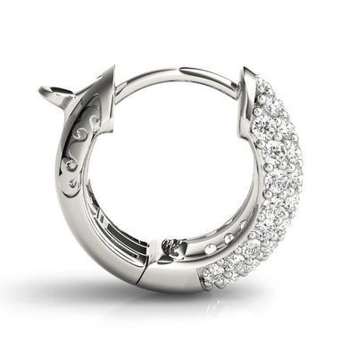 Pave Diamond Huggie Earrings