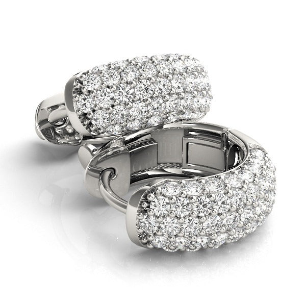 Pave Diamond Huggie Earrings