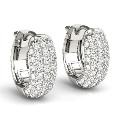 Pave Diamond Huggie Earrings