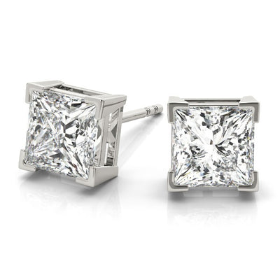 Princess Cut Diamond Stud Earrings