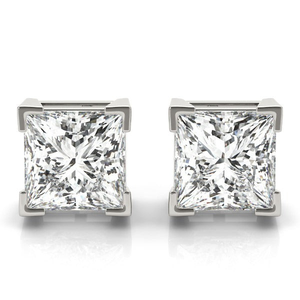 Princess Cut Diamond Stud Earrings