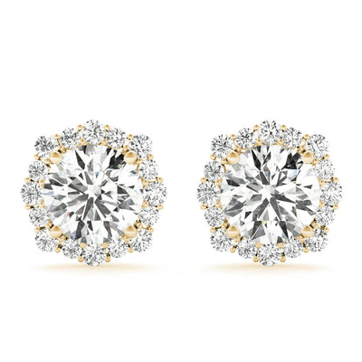 Floral Diamond Stud Earrings