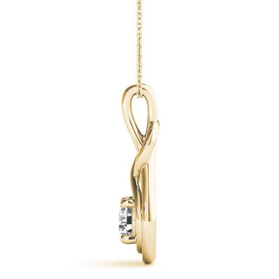 Love Knot Diamond Pendant Necklace