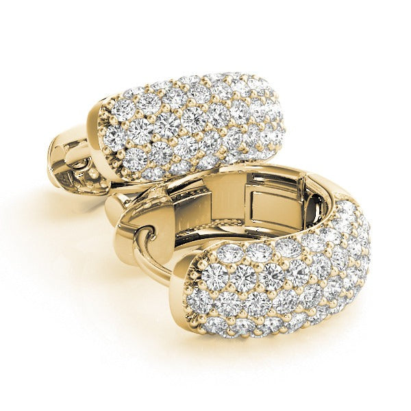 Pave Diamond Huggie Earrings