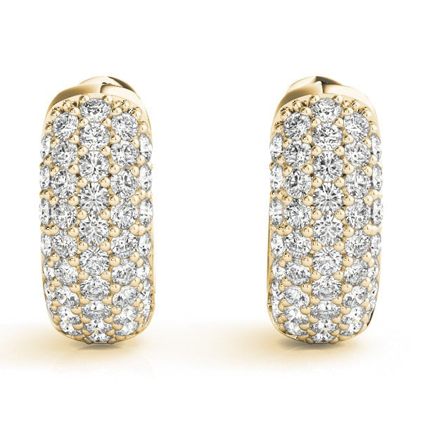 Pave Diamond Huggie Earrings