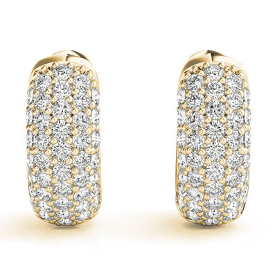 Pave Diamond Huggie Earrings