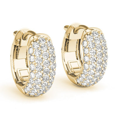 Pave Diamond Huggie Earrings