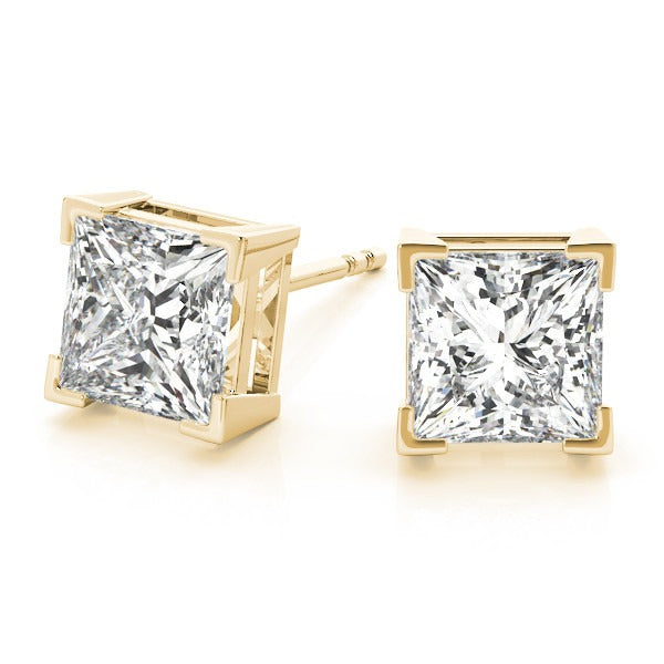 Princess Cut Diamond Stud Earrings