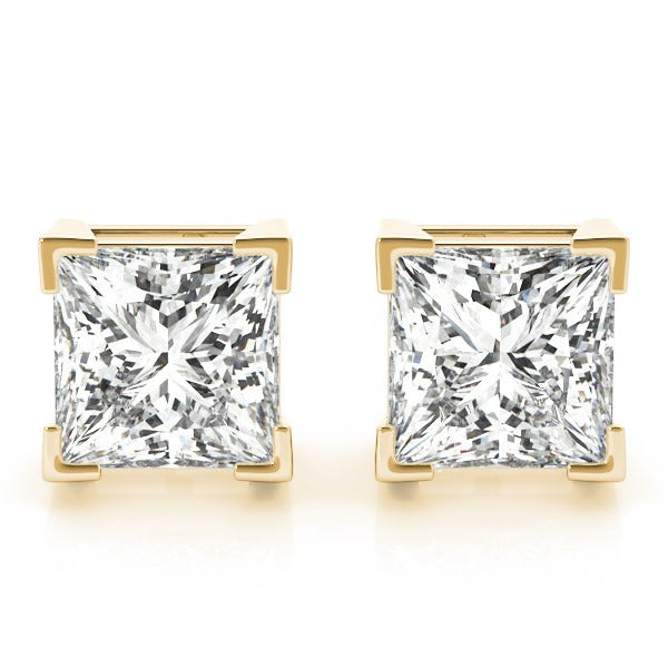 Princess Cut Diamond Stud Earrings