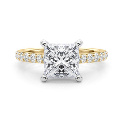 Allegra Princess Hidden Halo Engagement Ring