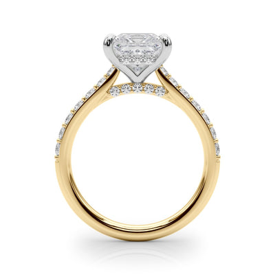 Allegra Princess Hidden Halo Engagement Ring