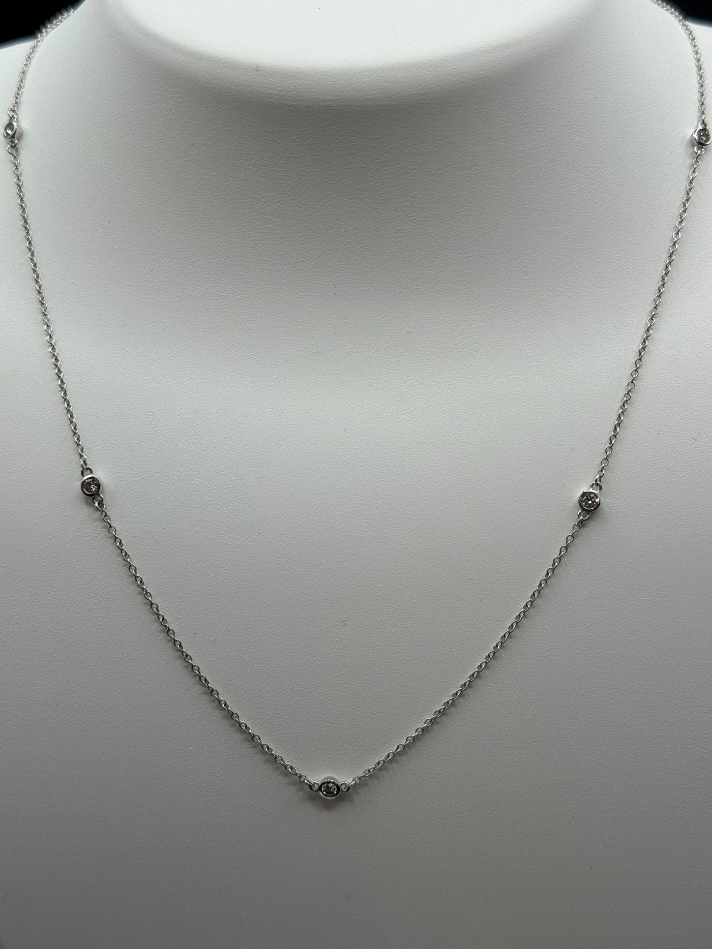 0.33ctw Diamonds By The Inch White Gold Necklace