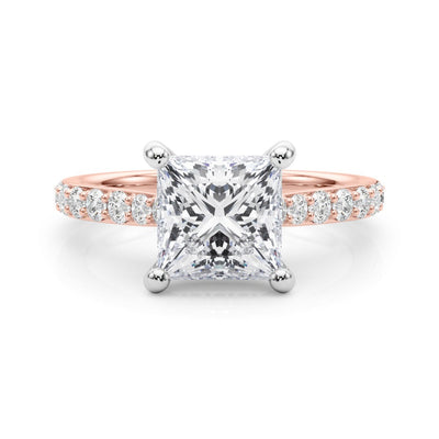 Allegra Princess Hidden Halo Engagement Ring