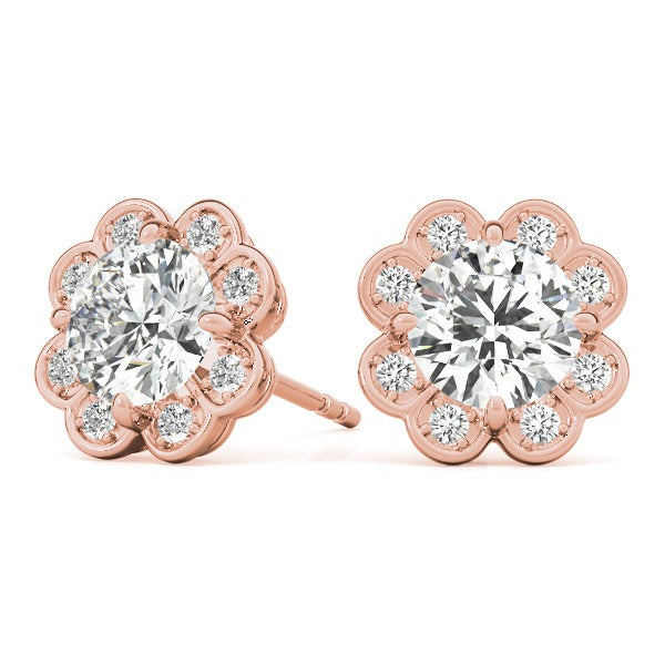 Clover Diamond Stud Earrings