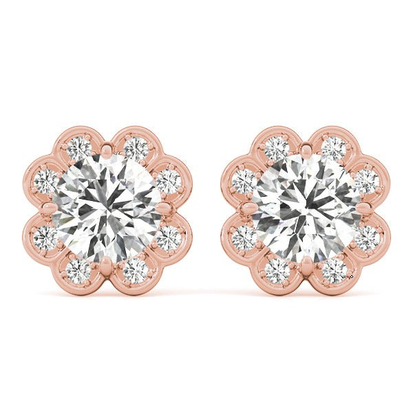 Clover Diamond Stud Earrings