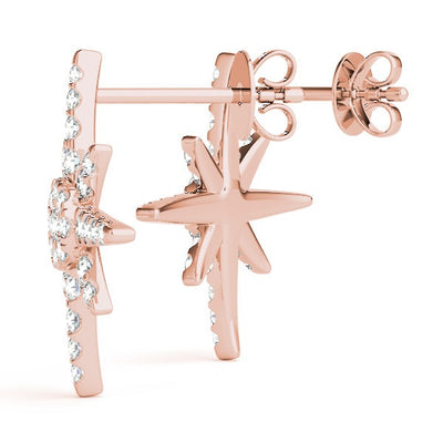 Star Diamond Stud Earrings