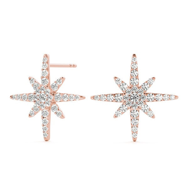 Star Diamond Stud Earrings