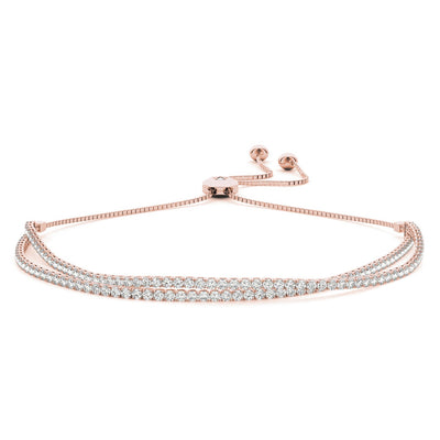 Double Row Adjustable Diamond Bracelet