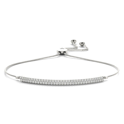 2 Row Diamond Adjustable Bracelet