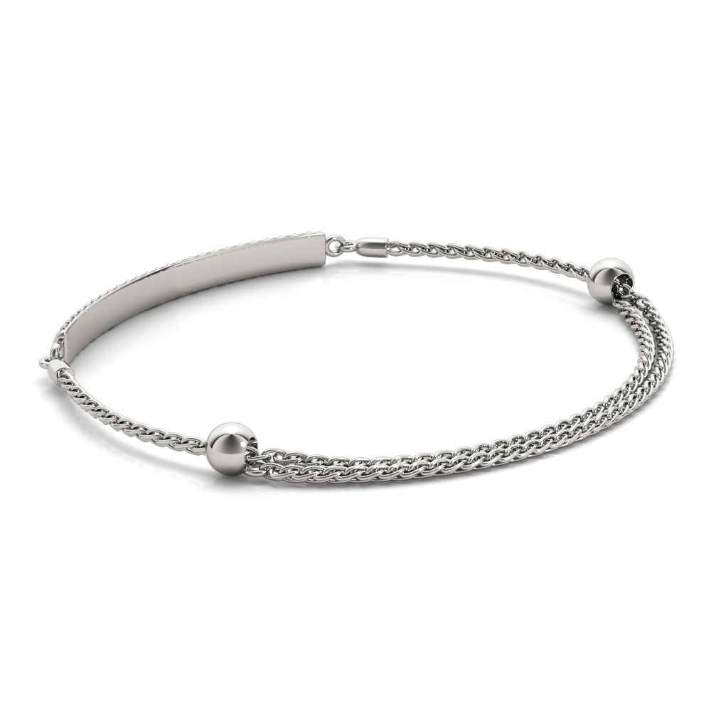 3 Row Diamond Adjustable Bracelet