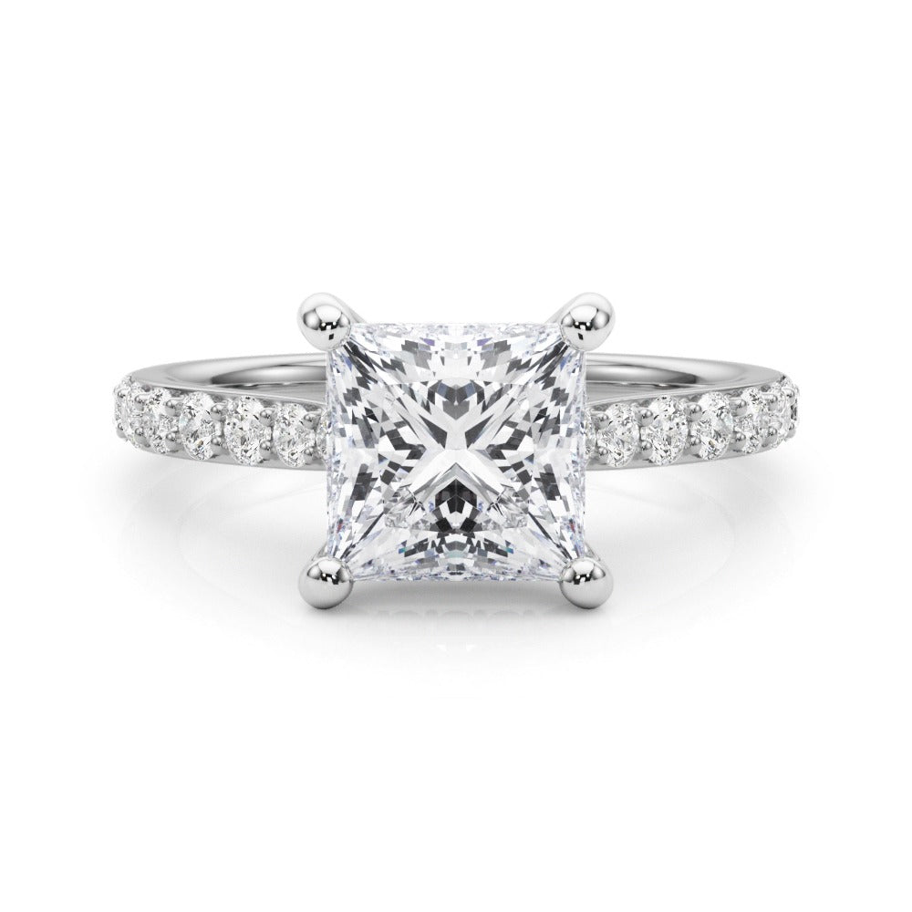 Allegra Princess Hidden Halo Engagement Ring