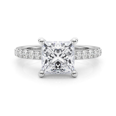 Allegra Princess Hidden Halo Engagement Ring