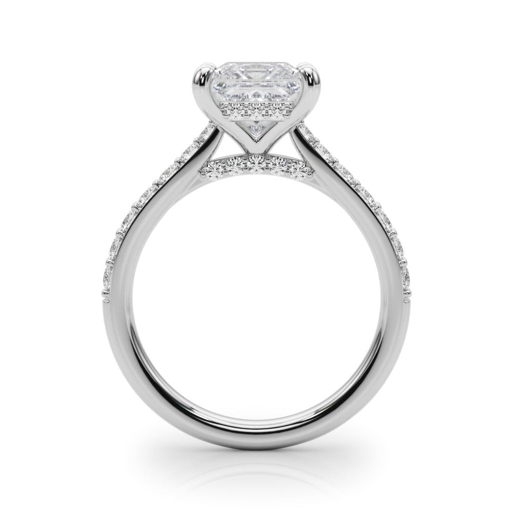 Allegra Princess Hidden Halo Engagement Ring