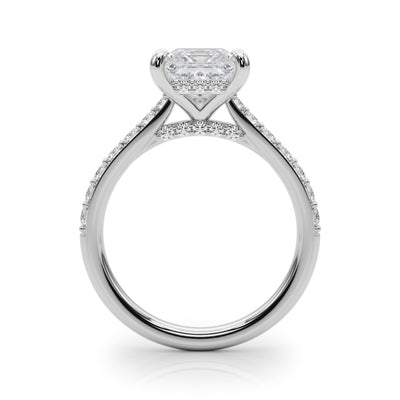 Allegra Princess Hidden Halo Engagement Ring