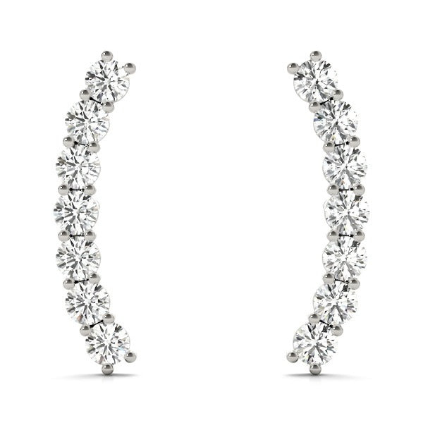 Seven Diamond Climber Earrings